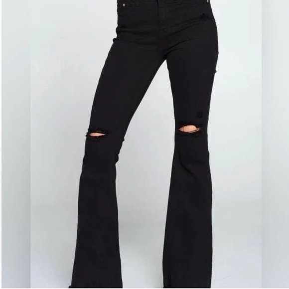 Flare Jeans I&M denim black label- size 7 - Picture 6 of 6